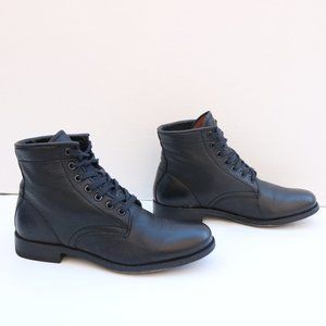 Frye Tyler Lace Up Ankle Boots size W7 black